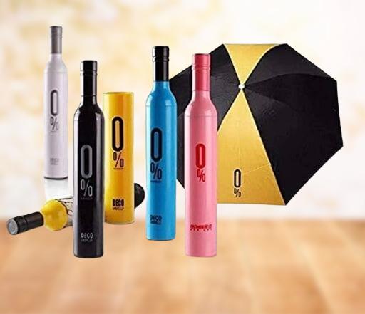 Umbrella-Bottle Shaped Umbrella Polyester Wine Bottle Umbrella
